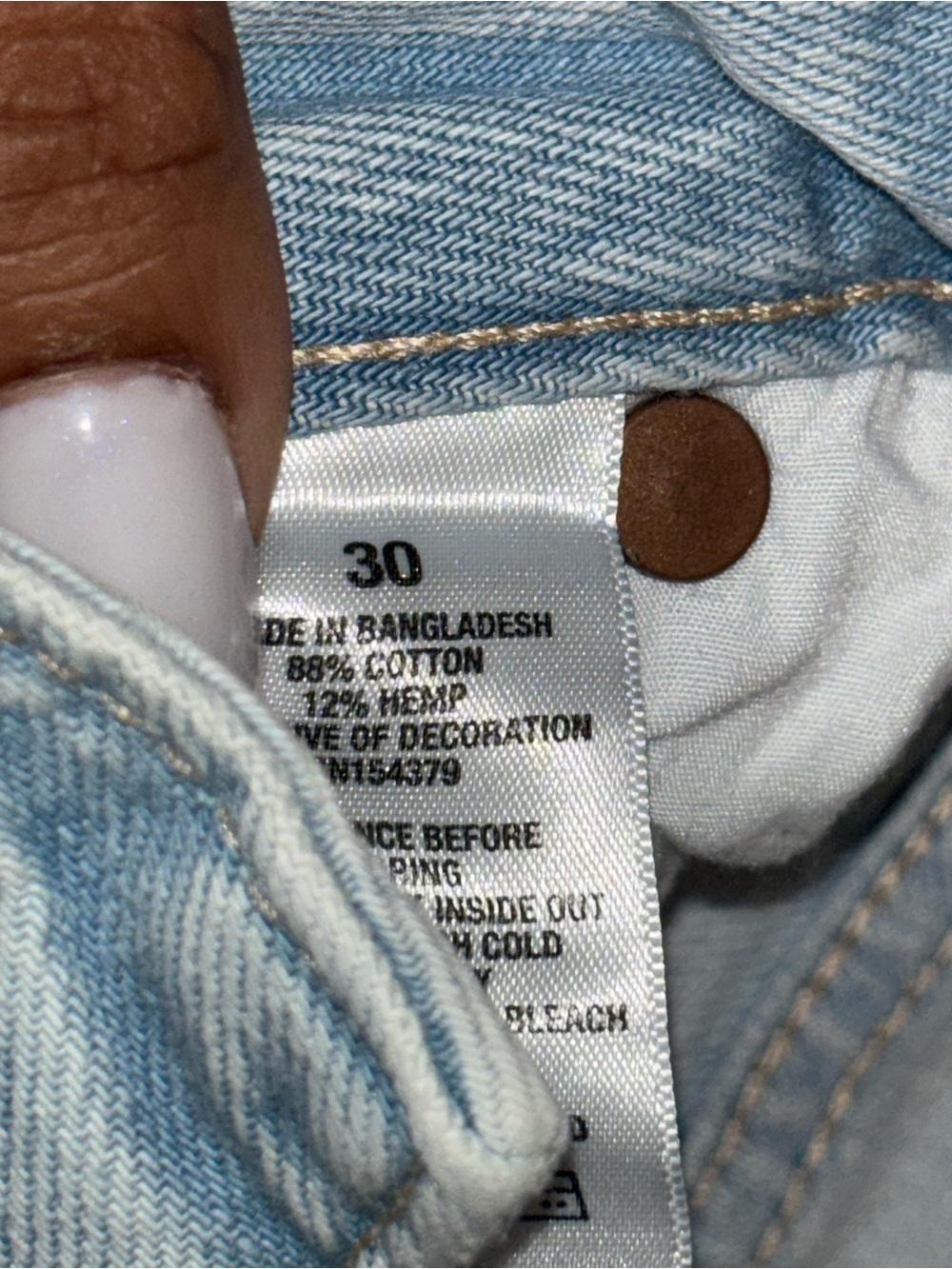 Aeropostale Distressed Denim Shorts Duo - Dark Blue & Light Blue - Picture 10 of 10